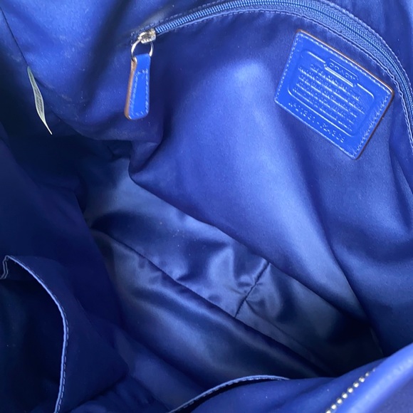 Coach Legacy Colorblock Blue Green purse bag LARGE - Picture 11 of 15